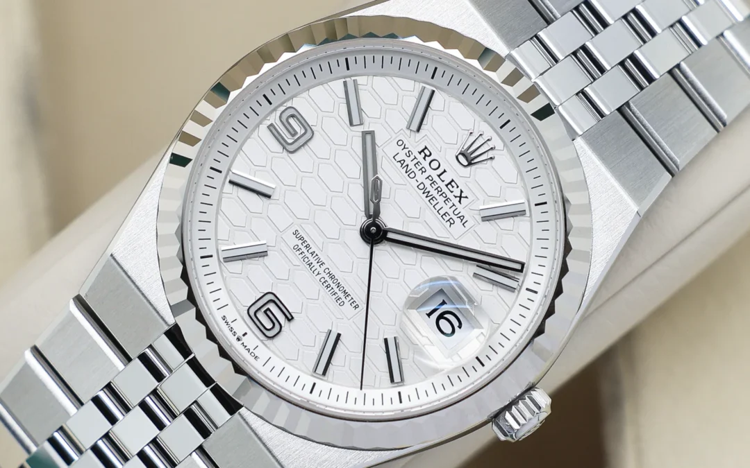 Rolex Land-Dweller stainless steel case side
