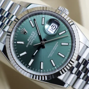 Rolex Datejust 126234 mint green dial front view