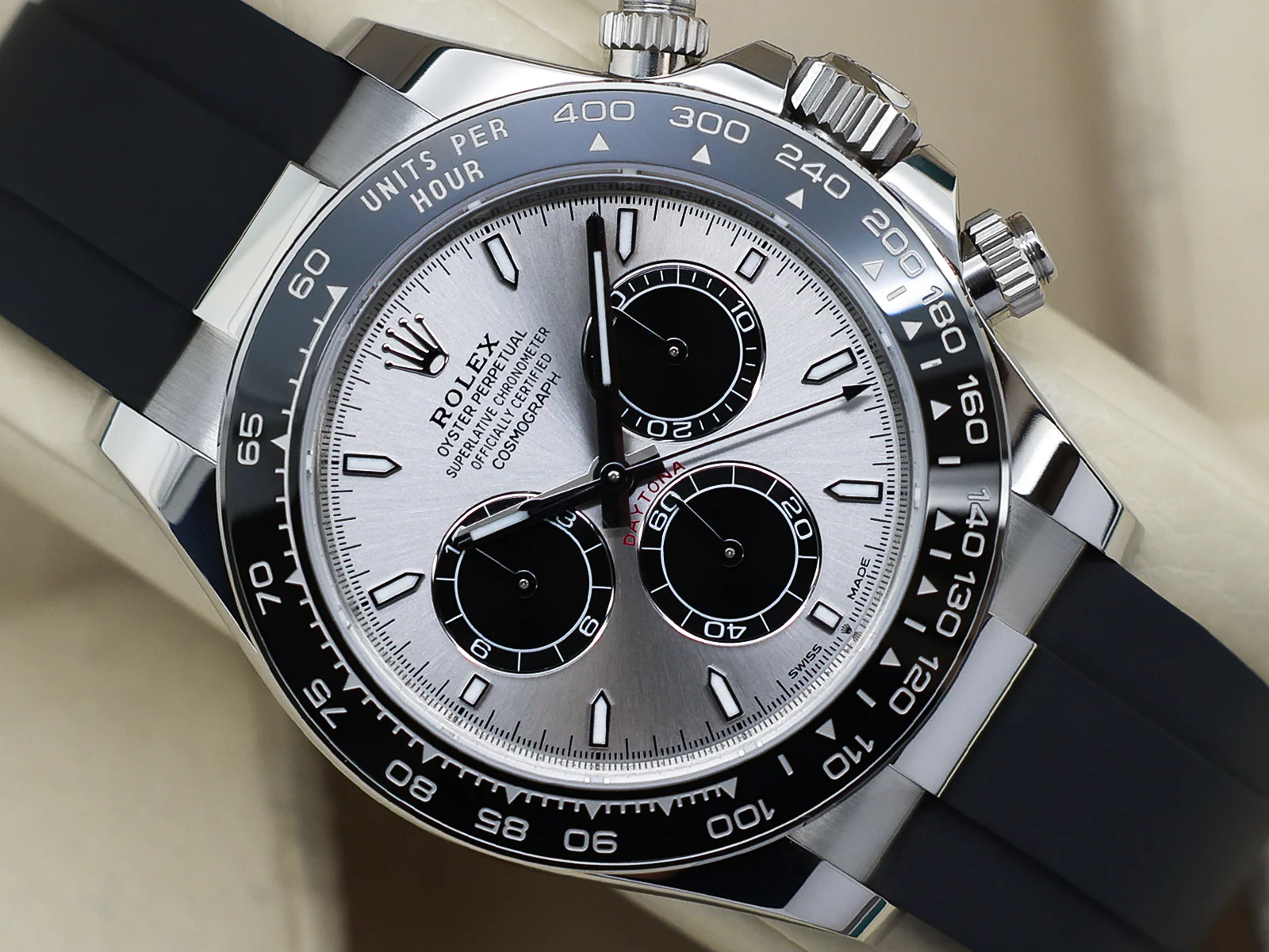 Rolex Daytona Ghost 126519LN White Gold Oysterflex Grey Dial – Unworn 2026 Box & Papers 3 Rolex Daytona Oysterflex bracelet
