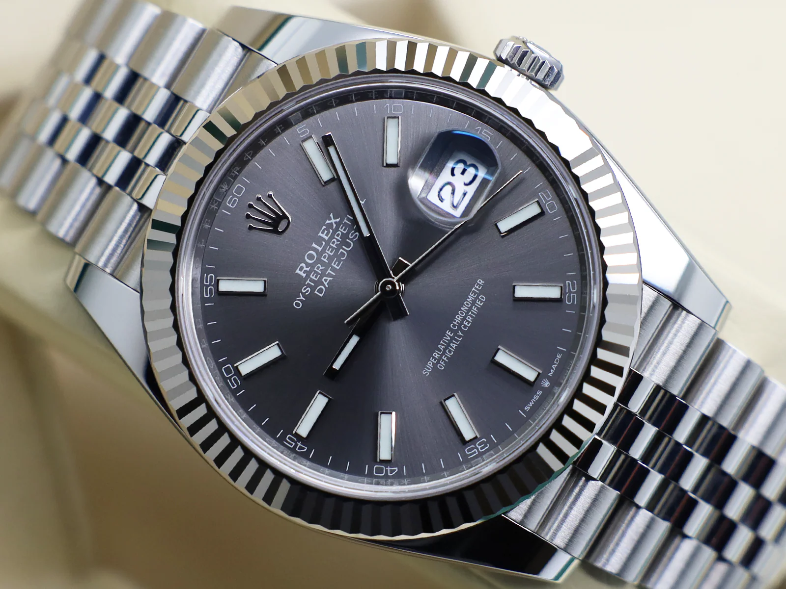 Rolex Land-Dweller 127234 36mm Stainless Steel White Honeycomb Dial – Unworn 2026 Box & Papers 8 Rolex Land Dweller stainless steel bracelet