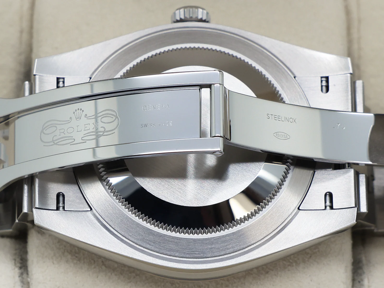 Rolex Land-Dweller 127234 36mm Stainless Steel White Honeycomb Dial – Unworn 2026 Box & Papers 2 Rolex Land Dweller 127234 wrist shot