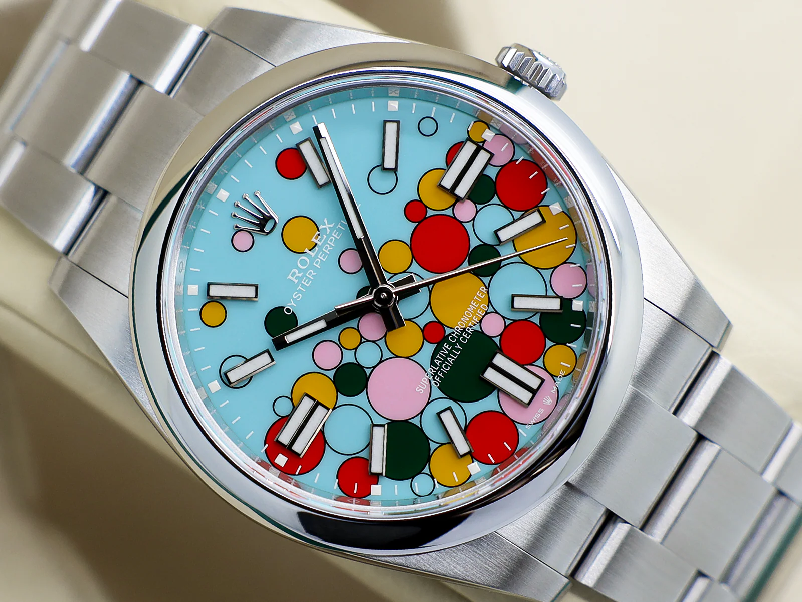 Rolex Oyster Perpetual Celebration Dial 124300 front view