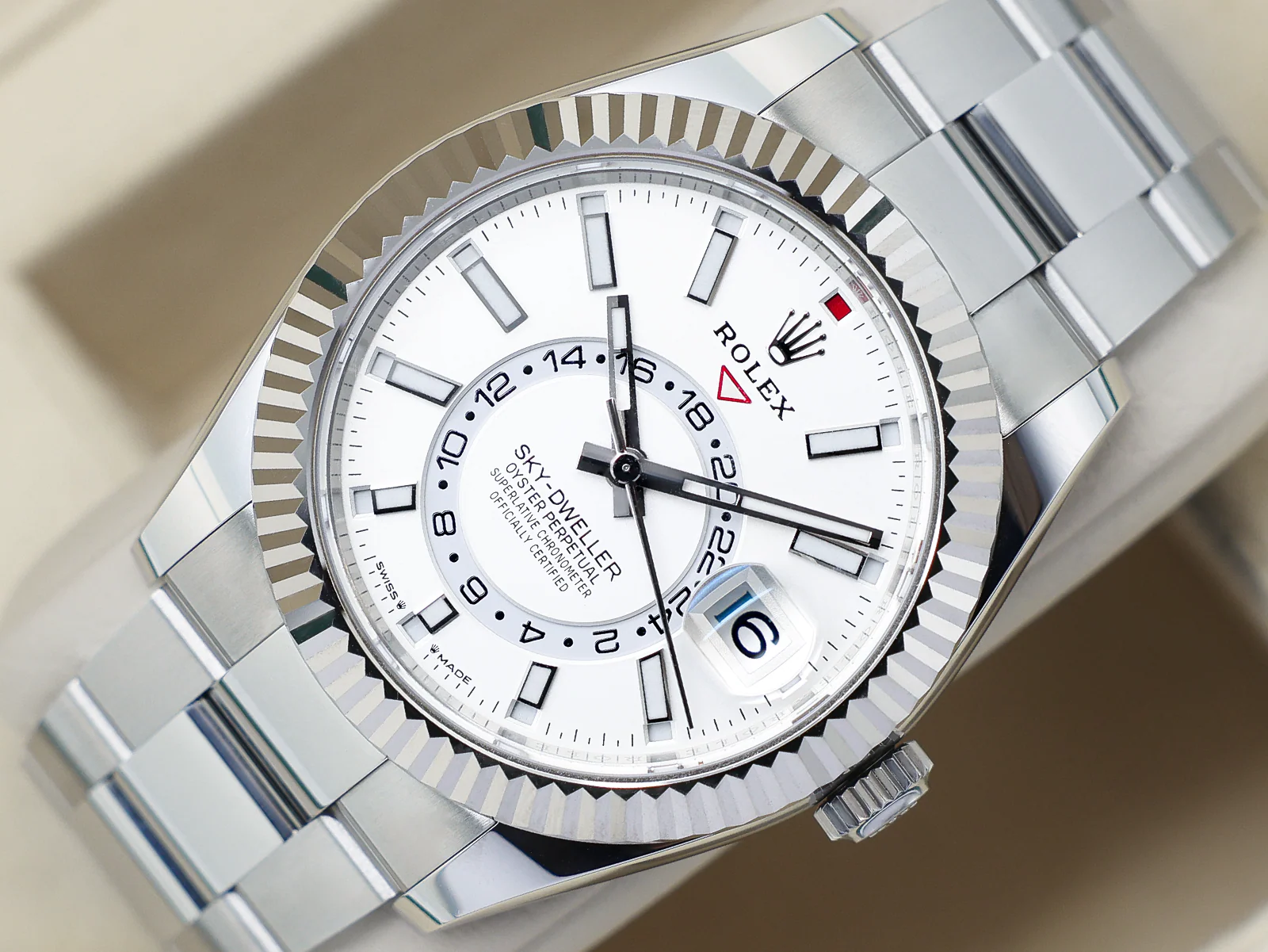 Rolex Sky-Dweller stainless steel case side