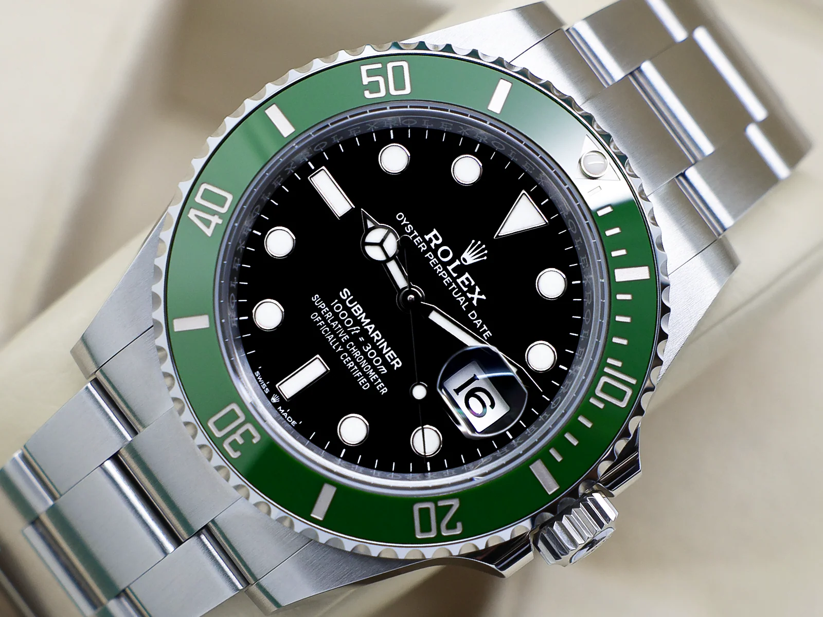 Rolex Submariner stainless steel case side
