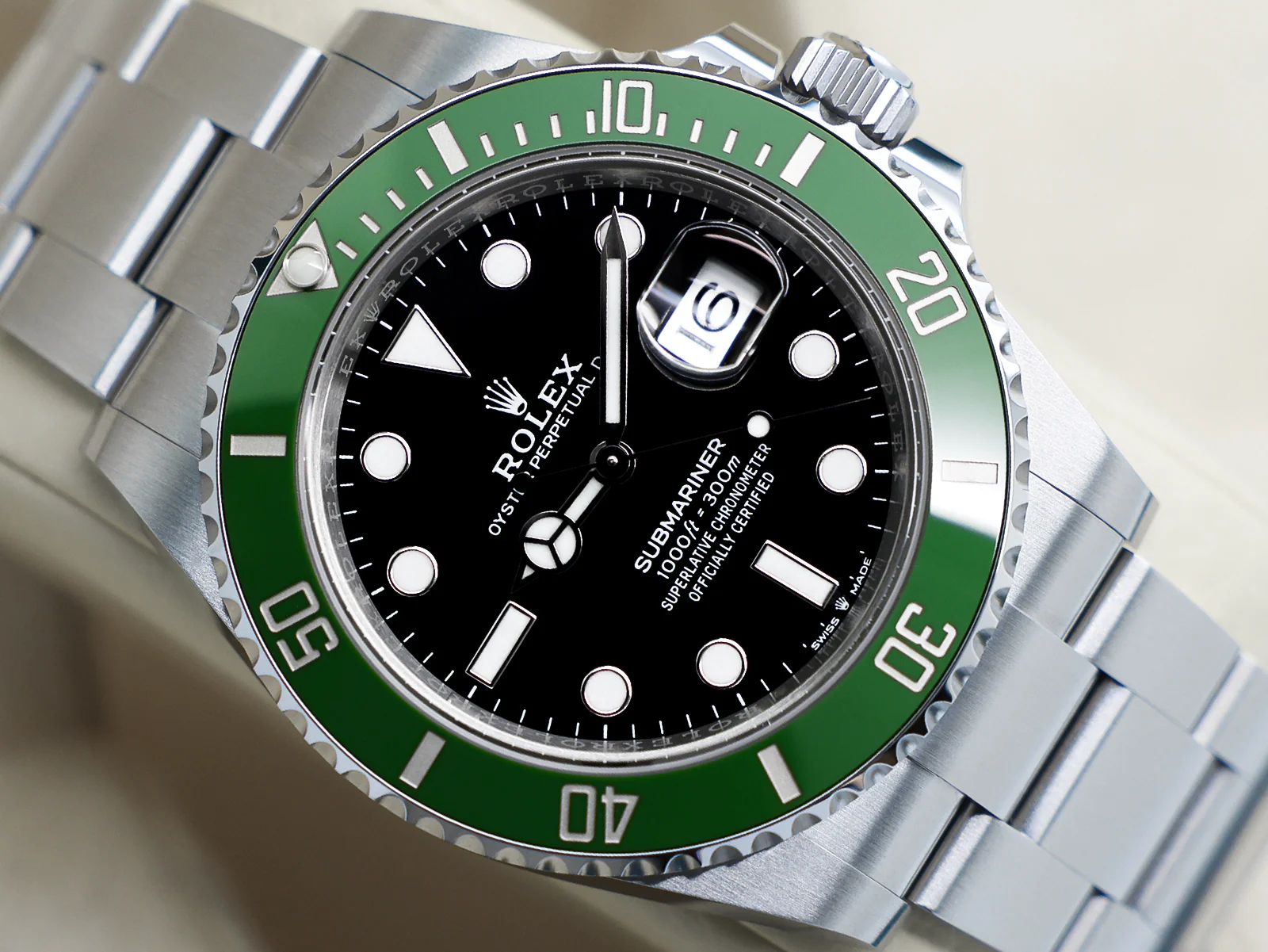 Rolex Submariner Starbucks 126610LV front view